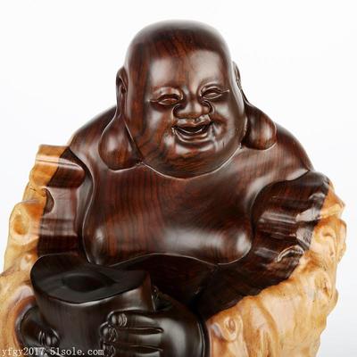 工藝品黑檀招財進寶彌勒佛擺件——價格、廠家與木制工藝解析